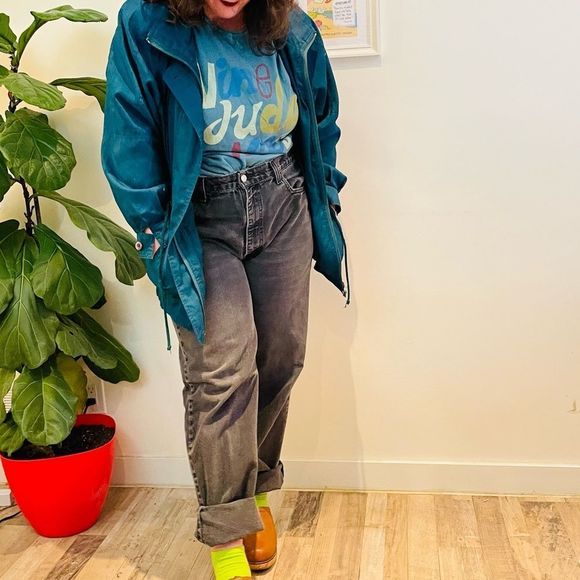 Vintage | 1980s Emerald Teal Utility Jacket - Picture 12 of 12